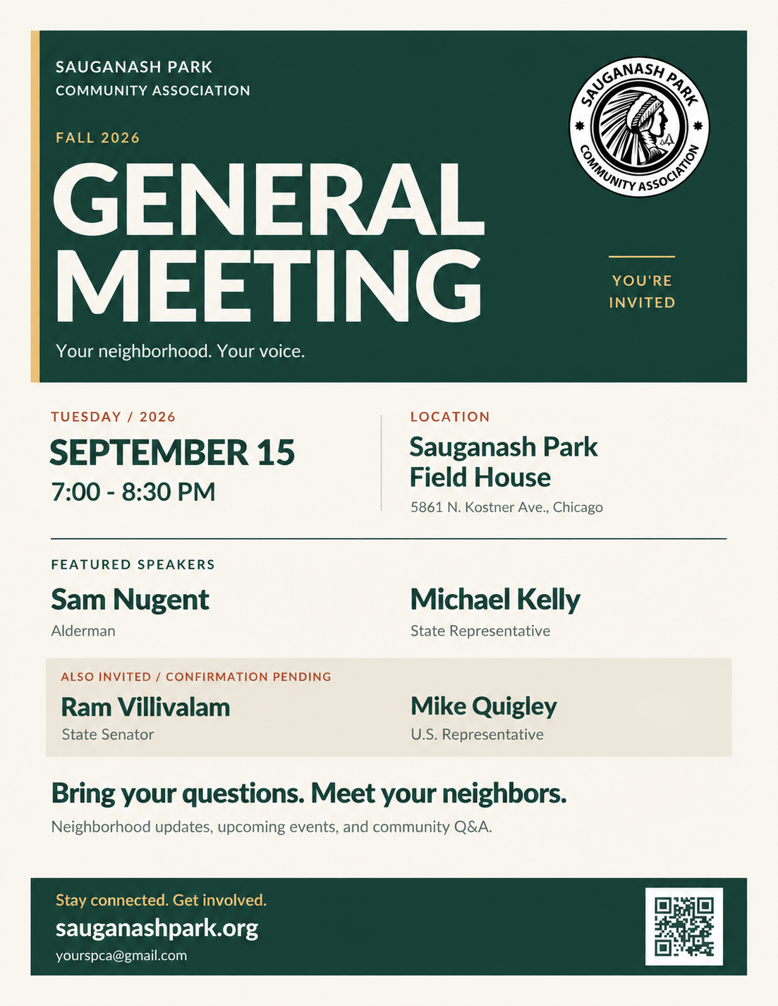 2026 Spring General Meeting Flyer
